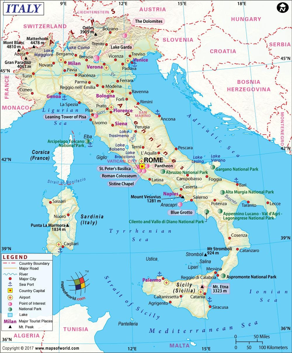 Napoli İtalya harita alanı çevreleyen