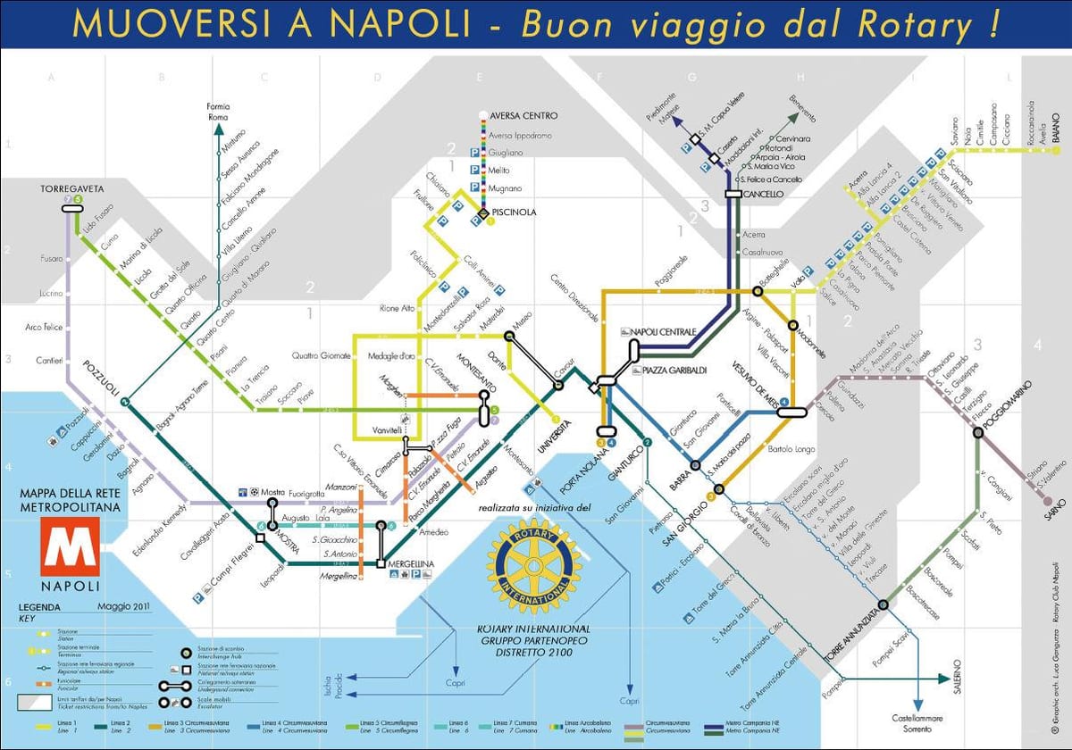 Napoli ulaşım haritası