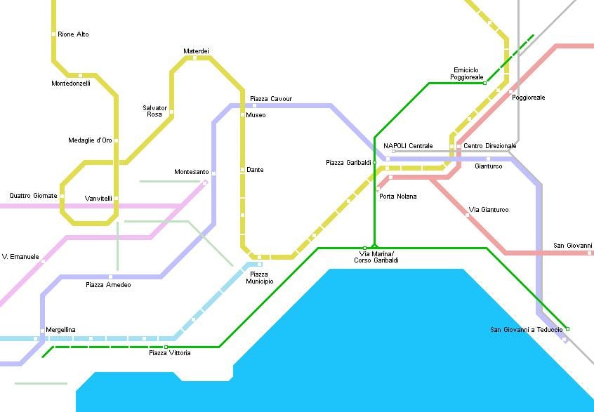 Napoli tramvay haritası