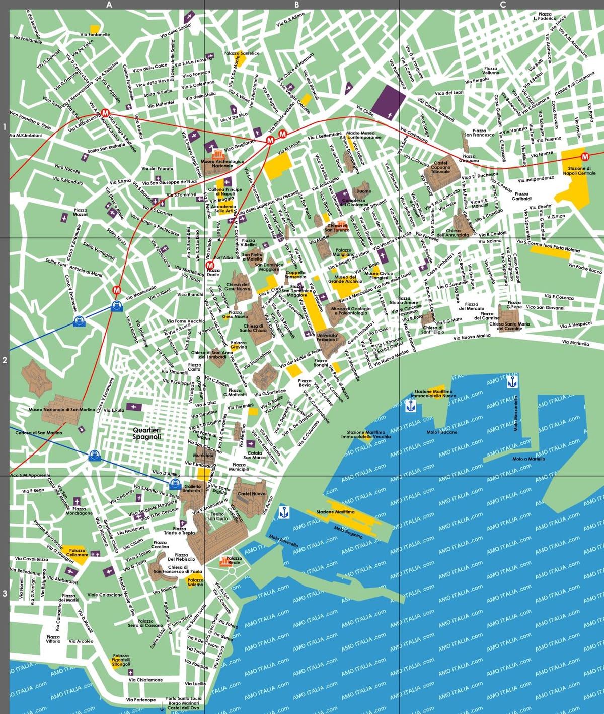 napoli turistik haritası