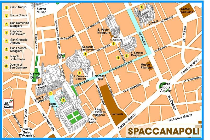 Spaccanapoli, Napoli haritası