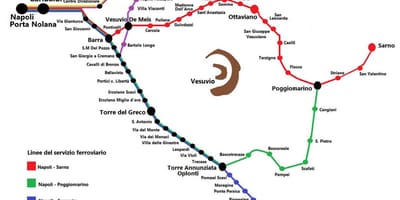 Circumvesuviana tren güzergahı haritası 