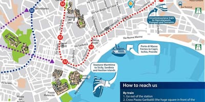 Napoli Merkez Tren İstasyonu haritası