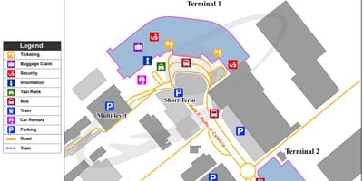 Napoli haritası havaalanı terminal